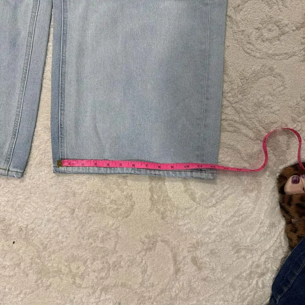 Etica Marley Ultra High Rise Baggy Jeans Light Wash Size 29 Wide‎ Leg NWT